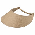 Sonnenvisier Einheitsgröße aus geflochtener Textilfaser in Beige mit elastischem Band